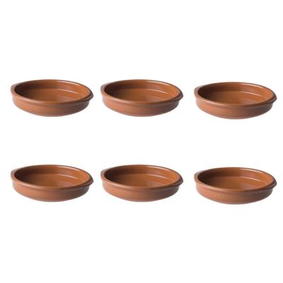 Tapas schaaltjes - terracotta - 6x - 14 x 2,5 cm - ovenbestendig - Ovenschaaltjes - Cr?me brulee Tapas schaaltjes - terracotta - 6x - 14 x 2,5 cm - ovenbestendig - Ovenschaaltjes - Cr?me brulee