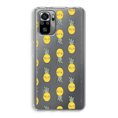 Ananas: Xiaomi Redmi Note 10S Transparant Hoesje