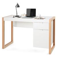 Modern Computer Bureau met Opbergkast Lade Eenvoudig Elegant Ontwerp Verdikt Paneel Schrijftafel Glad Oppervlak Ideaal voor Thuiskantoor