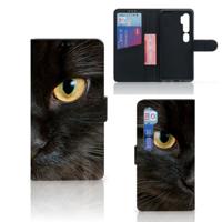 Xiaomi Mi Note 10 Pro | Telefoonhoesje | Met pasjeshouder | Zwarte Kat