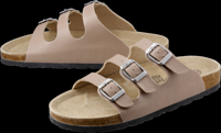 esmara Leren dames slippers (Taupe, 40)
