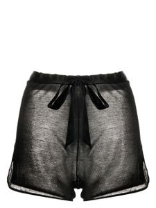 Kiki de Montparnasse short Intime en maille nervurée - Noir