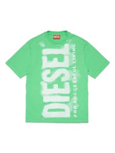 Diesel Kids t-shirt en coton à logo imprimé - Vert