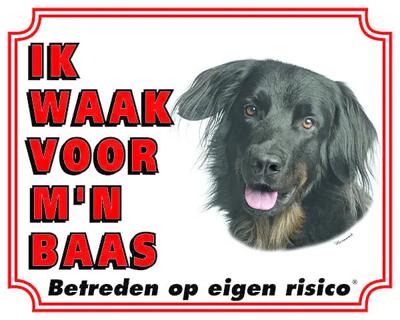 Hovawart Waakbord - Ik waak voor mijn Baas
