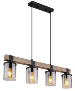 Globo Houten hanglamp Lila 4-lichts 15555-4H