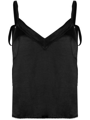 Raquel Allegra haut Mino en satin - Noir