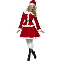 Kerstvrouw jurkje - rood - dames - kerstman - Santa - verkleedkleding - verkleedjurkje