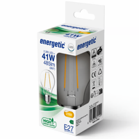 A Klasse Led lamp E27 A60 2.3 W = 41 W 485 lumen 2700K warm wit A Klasse Led lamp E27 A60 2.3 W = 41 W 485 lumen 2700K warm wit