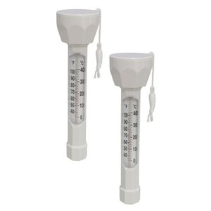 Set van 2x stuks drijvende water/zwembad thermometers