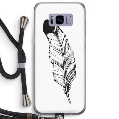Pluim: Samsung Galaxy S8 Plus Transparant Hoesje met koord