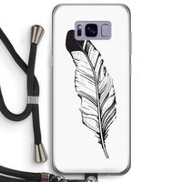 Pluim: Samsung Galaxy S8 Plus Transparant Hoesje met koord