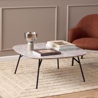 Bendt Deens Ovale Salontafel 'Kiyomi' Marmerlook, 90 x 90cm