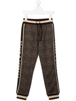 Dolce & Gabbana Kids pantalon de jogging à carreaux - Marron - thumbnail