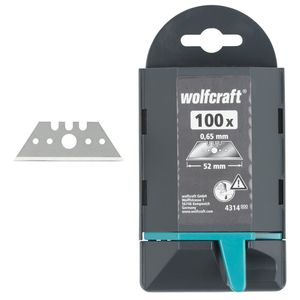 Wolfcraft 4314000 Professionele trapeziummesjes 0,65 x 52 mm 100 stuk(s)