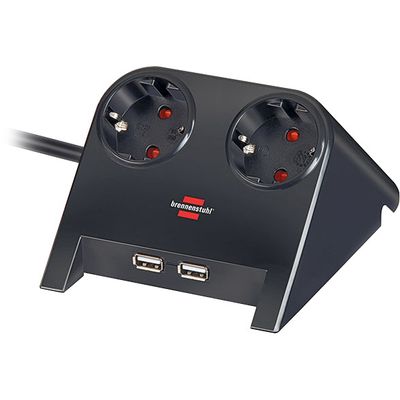 Brennenstuhl 1153500222 power uitbreiding 1,8 m 2 AC-uitgang(en) Binnen Zwart