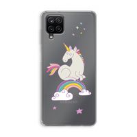 Regenboog eenhoorn: Samsung Galaxy A12 Transparant Hoesje