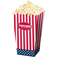 Amerikaanse popcorn en snoep serveer bakjes - 48x stuks - 16 x 9 cm - karton