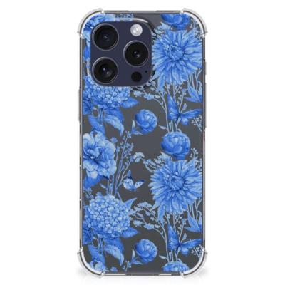 Case voor iPhone 16 Pro Flowers Blue