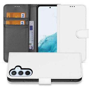 Book Case Hoesje voor de Samsung Galaxy A54 5G Wit met Pasjeshouder