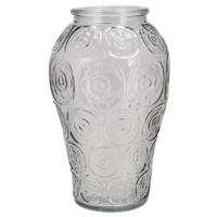 Bloemenvaas Circle - boeket vaas - glas - transparant - 15 x 25 cm