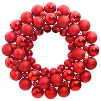 vidaXL Kerstkrans 45 cm polystyreen rood - thumbnail