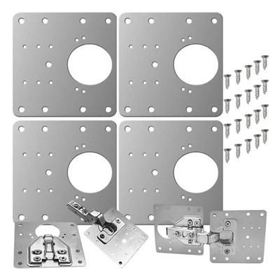 Malatec Meubel scharnier reparatieset - 8x stuks - incl. bevestiging - 9 x 9 cm