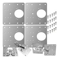 Malatec Meubel scharnier reparatieset - 8x stuks - incl. bevestiging - 9 x 9 cm