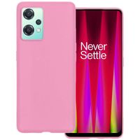 Basey OnePlus Nord CE 2 Lite Hoesje Siliconen Hoes Case Cover - Lichtroze - thumbnail