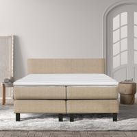 2-Persoons Boxspring Cloud Chill - Deluxe - Creme 140x210 cm - Pocketvering - Inclusief Topper - Dekbed-Discounter.nl