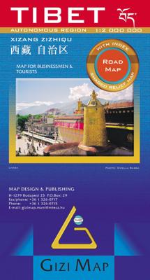 Wegenkaart - landkaart 05 (Roadmap versie) Tibet - Bhutan - Nepal | Gizi Map