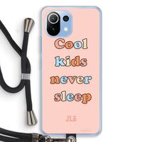 Cool Kids Never Sleep: Xiaomi Mi 11 Lite Transparant Hoesje met koord