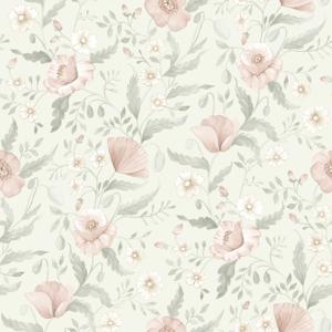 Dutch Wallcoverings Rosenlycka - Garden Flowers Light Blue - Multi