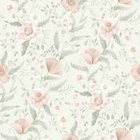 Dutch Wallcoverings Rosenlycka - Garden Flowers Light Blue - Multi