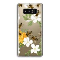 No flowers without bees: Samsung Galaxy Note 8 Transparant Hoesje