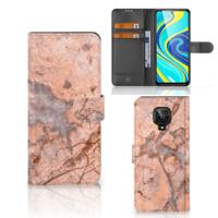 Xiaomi Redmi Note 9 Pro | Note 9S | Bookcase | Marmer Oranje Xiaomi Redmi Note 9 Pro | Note 9S | Bookcase | Marmer Oranje