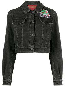 Moschino veste en jean à coupe crop - Noir