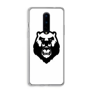 Angry Bear (white): OnePlus 8 Transparant Hoesje