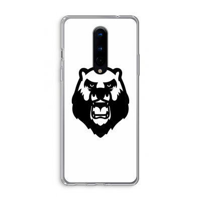 Angry Bear (white): OnePlus 8 Transparant Hoesje