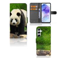 Samsung Galaxy A55 | Telefoonhoesje | Met pasjeshouder | Panda