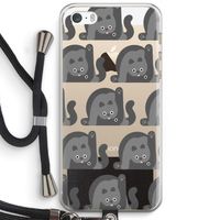 Cats: iPhone 5 / 5S / SE Transparant Hoesje met koord