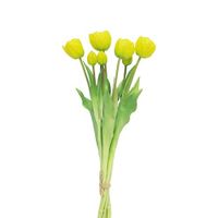 Bosje Tulpen Sally geel kunstbloem - Nova Nature