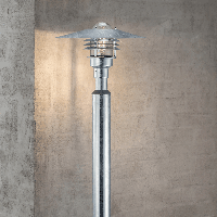 Staande tuinlamp gegalvaniseerd met E27 fitting &apos;Vejers&apos;
