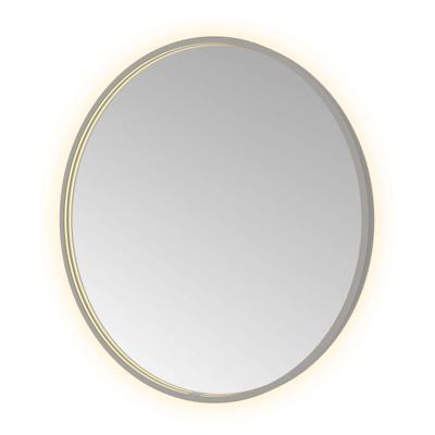 Spiegel Hotbath &MORE 80x80 cm LED-Verlichting Spiegelverwarming Rond Geborsteld Gunmetal