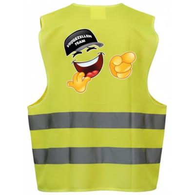 Vrijgezellen team / feest hesje - geel - reflecterende strepen - voor volwassenen