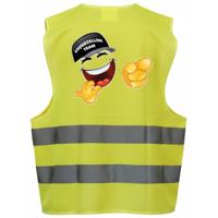 Vrijgezellen team / feest hesje - geel - reflecterende strepen - voor volwassenen