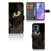 Motorola Edge 40 | Telefoonhoesje | Met pasjeshouder | Zwarte Kat