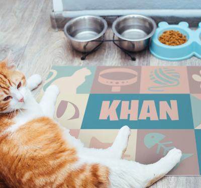 Kat gepersonaliseerde vinyl tapijt Kat gepersonaliseerde vinyl tapijt