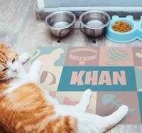 Kat gepersonaliseerde vinyl tapijt