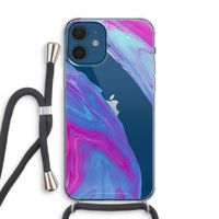 Zweverige regenboog: iPhone 12 mini Transparant Hoesje met koord