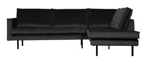 BePureHome Hoekbank 'Rodeo' Rechts, Velvet, kleur Antraciet